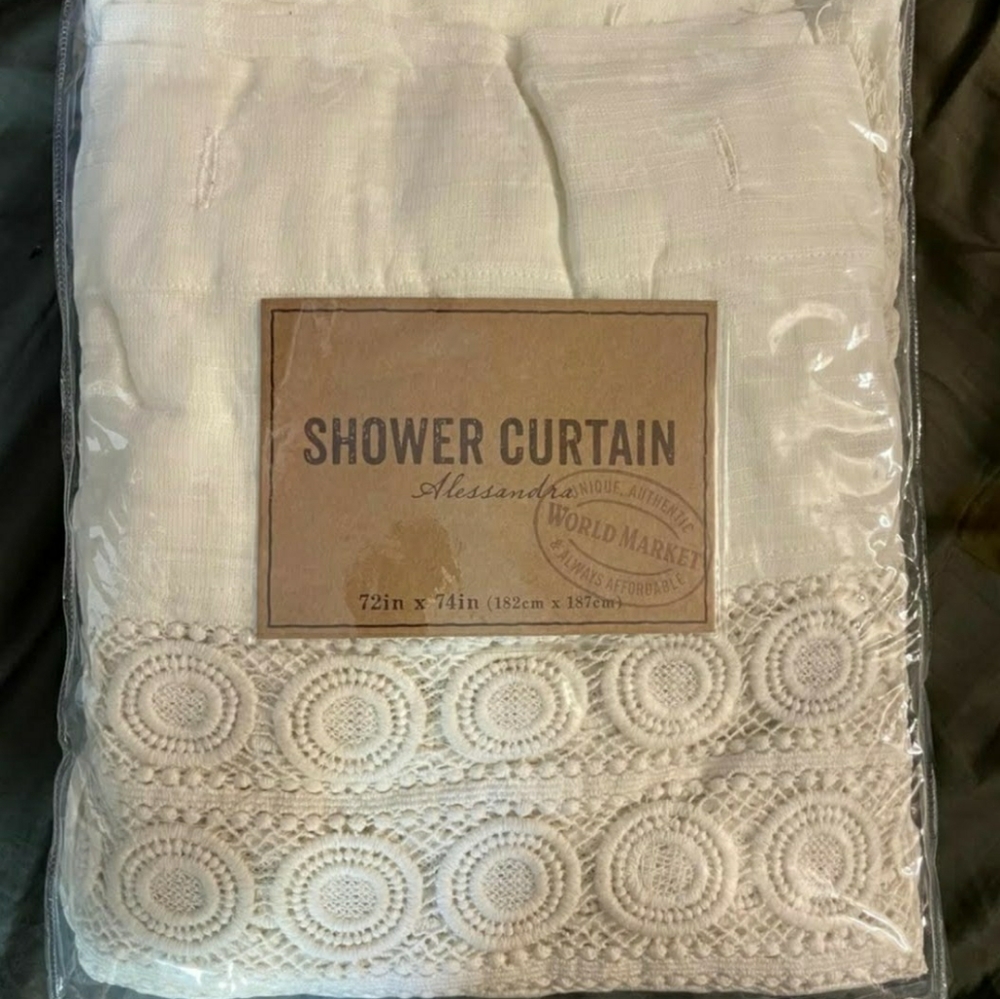 Boho shower curtain (brand new)